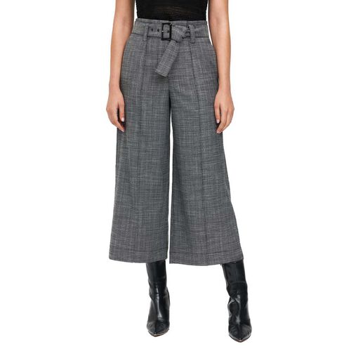 Veronika Maine Monochrome Tweed Cropped Pant